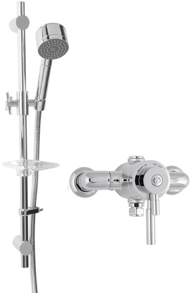 Larger image of Deva Vision TMV2 Thermostatic Exposed Shower Valve Kit (Chrome).