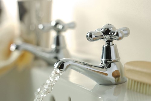 Example image of Deva Consort Basin Taps (Pair, Chrome).