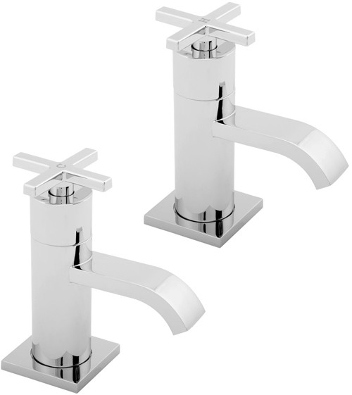 Larger image of Deva Crux Bath Taps (Pair, Chrome).