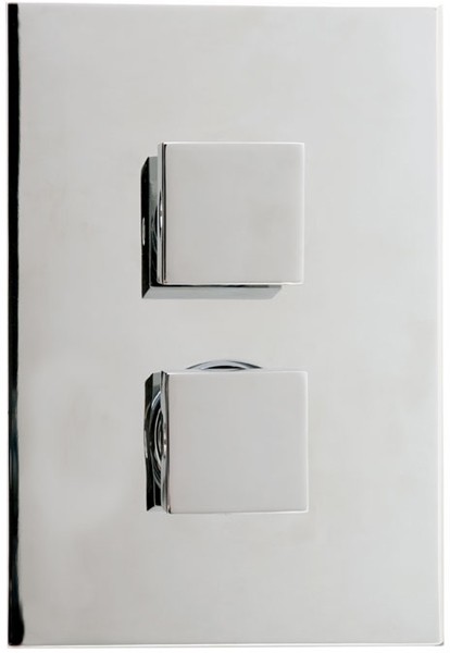 Larger image of Deva Edge 1/2" Twin Concealed Thermostatic Shower Valve (Chrome).