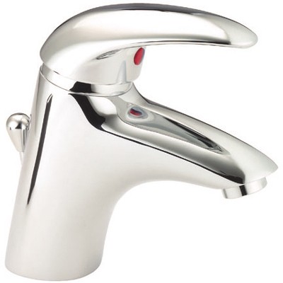 Larger image of Deva Elan Mono Basin Mixer Tap With Press Top Waste.