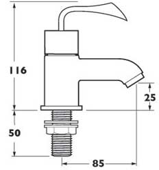 Technical image of Deva Energy Basin Taps (Pair).