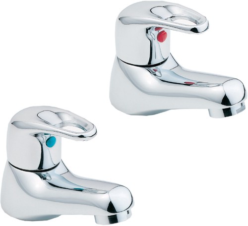 Larger image of Deva Excel Basin Taps (Pair, Chrome).