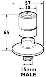 Technical image of Deva Accessories Swivel Body Jets (Pair, Chrome).