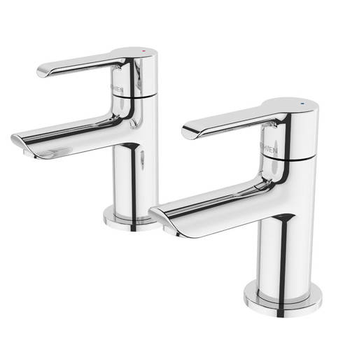 Larger image of Methven Kea Pillar Basin Taps (Pair, Chrome).