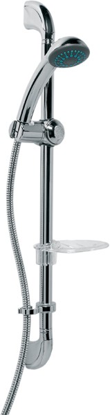 Larger image of Deva Shower Kits Riser Rail Kit With Handset And Hose (Chrome).