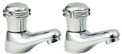 Larger image of Deva Pelican Basin Taps (Pair, Chrome).