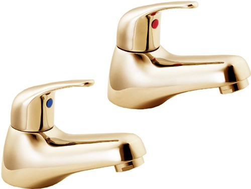 Larger image of Deva Revelle Bath Taps (Pair, Gold).