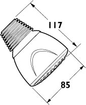 Technical image of Deva Shower Heads Multi Function Shower Head With Swivel Joint (Chrome).