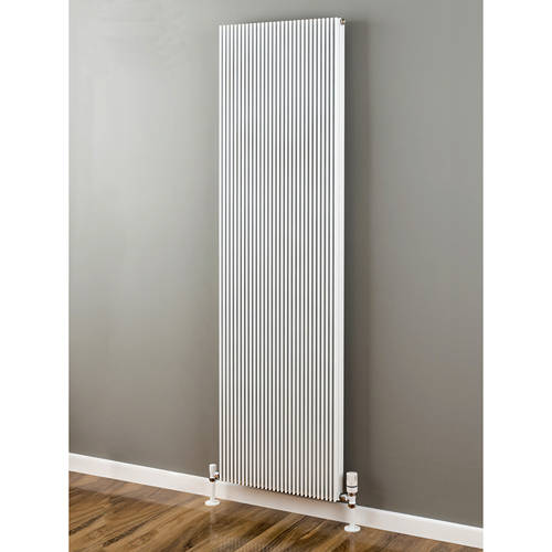 Larger image of EcoHeat Hadlow Vertical Aluminium Radiator 1826x560 (White).