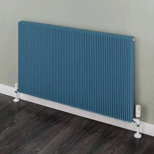 Larger image of EcoHeat Hadlow Horizontal Aluminium Radiator 626x1360 (P Blue).