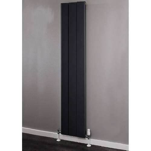 Larger image of EcoHeat Radcliffe Vertical Aluminium Radiator 1500x476 (A Grey).