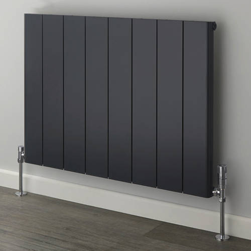 Larger image of EcoHeat Radcliffe Horizontal Aluminium Radiator 600x1196 (A Grey).