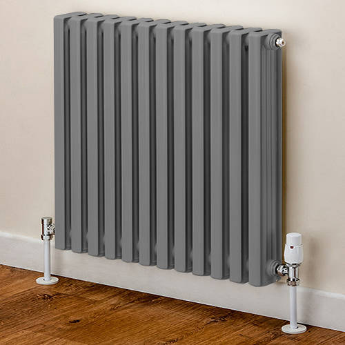 Larger image of EcoHeat Woburn Horizontal Aluminium Radiator 668x820 (Window Grey)