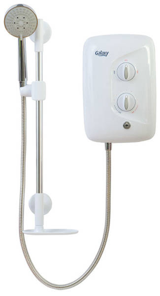 Larger image of Galaxy Showers Aqua 3500M Electric Shower 9.5kW (White & Chrome).