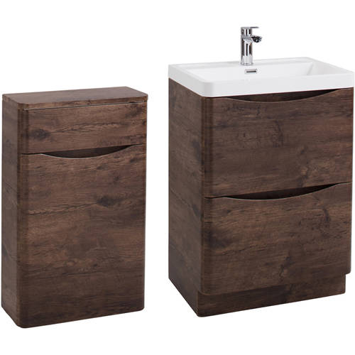 Larger image of Italia Furniture Bali Bathroom Furniture Pack 06 (Chestnut).