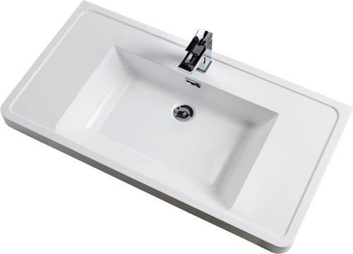 Example image of Italia Furniture Bali Bathroom Furniture Pack 01 (Gloss White).