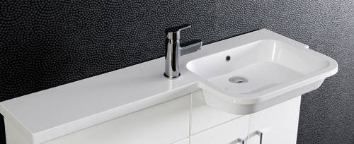 Example image of Italia Furniture Ria Combi Pack With Vanity, BTW Unit & Basin (RH, Gloss White).