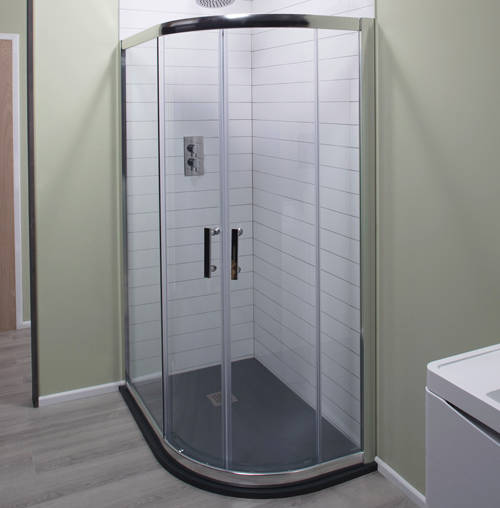 Larger image of Oxford 1200x800mm Offset Quadrant Shower Enclosure, 6mm Glass (RH).