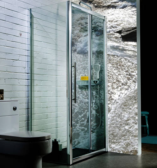 Example image of Oxford 1000x800mm Shower Enclosure With Sliding Door (8mm Glass).