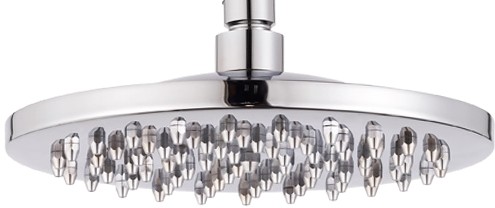 Example image of Hydra Showers Twin Thermostatic Shower Valve, Ceiling Arm & Round Head.