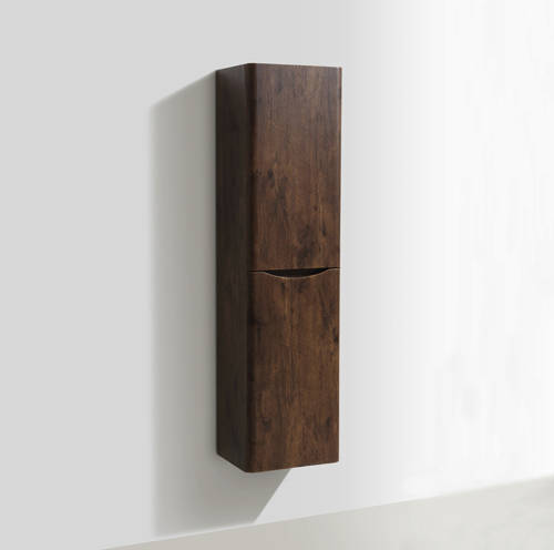 Example image of Italia Furniture Wall Mounted Bathroom Storage Unit (Chestnut).