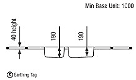 Technical image of Rangemaster BenchTop 2.0 Bowl Stainless Steel Kitchen Sink Top. 2200mm.