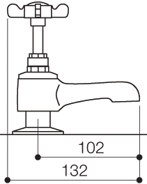 Technical image of Mayfair Westminster Basin & Bath Tap Pack With Wastes (Chrome).