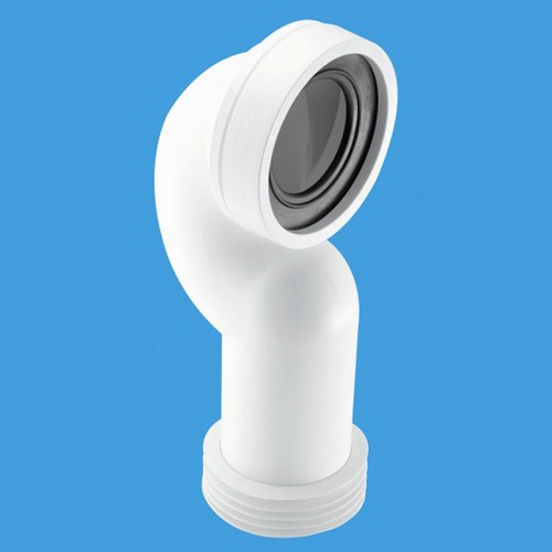 Larger image of McAlpine Plumbing WC 4"/110mm 90 Degree Space Saving Pan Connector.