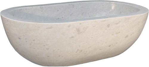 Example image of Marblessence Luxury Marble Bath (Solid Stone). 1800x1020mm.