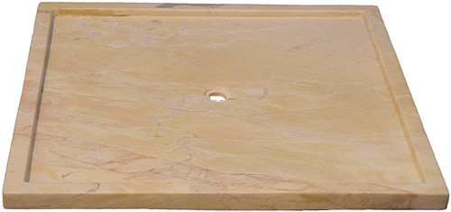 Larger image of Marblessence Slimline Luxury Stone Shower Tray. 900x900x50mm. (Marble)