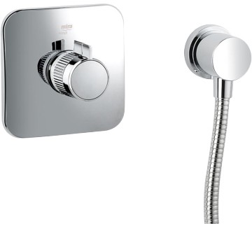 Example image of Mira Adept Concealed Thermostatic Shower Valve With Slide Rail Kit (Chrome).