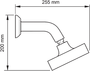 Technical image of Mira Element Concealed Thermostatic Shower Valve & Shower Head (Chrome).