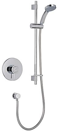 Larger image of Mira Element Concealed Thermostatic Shower Valve With Slide Rail Kit (Chrome).