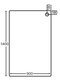 Technical image of MX Trays Easy Plumb Low Profile Rectangular Tray. 1400x900x40mm.