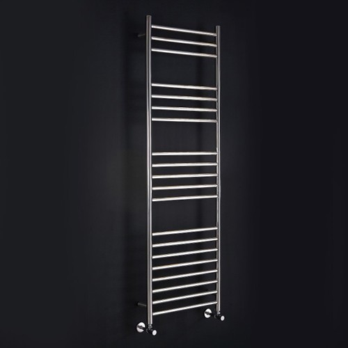 Larger image of Phoenix Radiators Athena Towel Radiator (10 Rails, Stainless Steel). 600x800.