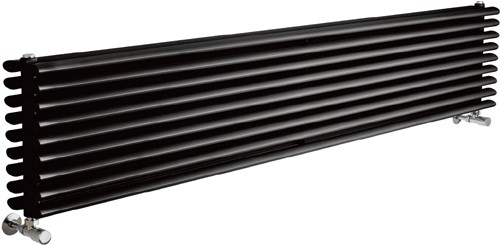 Larger image of Crown Radiators Cypress 5036 BTU Radiator (Black). 1800x315mm.