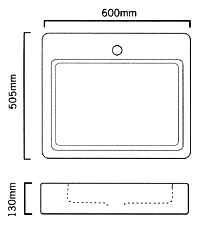 Technical image of Frozen 3 Piece Bathroom Suite.