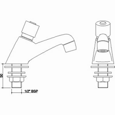 Technical image of Solo Non Concussive Taps (Pair, Push Type)