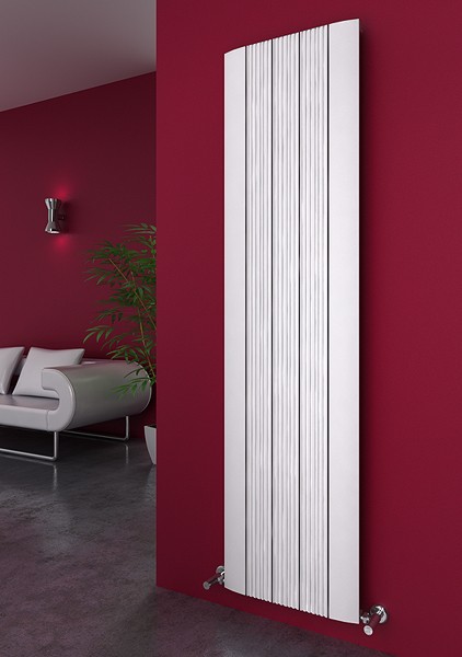 Larger image of Reina Radiators Dalia Vertical Radiator (White). 375x1800mm. 4041 BTU.