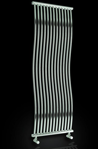 Larger image of Reina Radiators Corle Vertical Wave Radiator (Chrome). 400x1700mm.