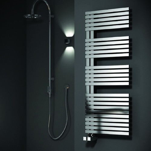 Larger image of Reina Radiators Entice Towel Radiator (Stainless Steel). 1700x500mm.