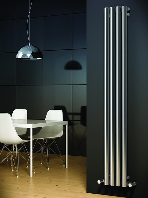 Larger image of Reina Radiators Harmony Vertical Radiator (Stainless Steel). 1800x250mm.