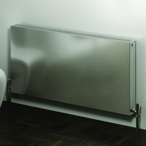 Larger image of Reina Radiators Panox Radiator (Satin Stainless Steel). 500x600mm.