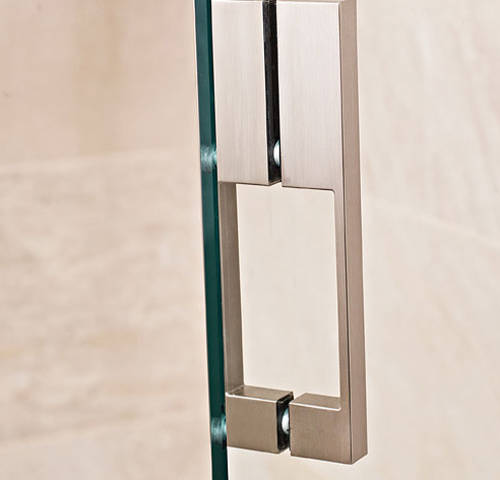 Example image of Roman Liber8 Frameless Shower Enclosure With Hinged Door (900x1000mm).