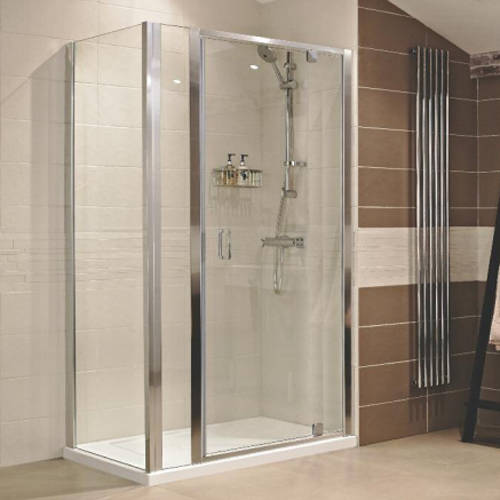 Larger image of Roman Lumin8 Shower Enclosure With Pivot Door & 300 Panel (1100x800mm).