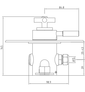 Technical image of Sagittarius Zone Concealed Shower Valve With Slide Rail Kit (Chrome).