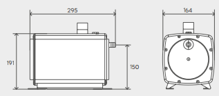 Technical image of Saniflo Sanifloor 2 Wetroom Shower Pump With Round Gully.