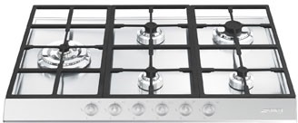 Larger image of Smeg Gas Hobs Exclusive Studio Line 5 Burner Gas Hob. 720mm.