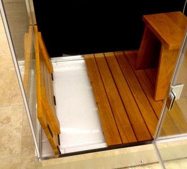 Example image of Hydra Rectangular Steam Shower Enclosure (Teak, Left Handed). 1200x900.